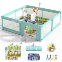 Extra Large 79" X 71" Baby Playpen with Mat