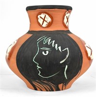 Pablo Picasso "Visage De Profil" Terracotta Vase