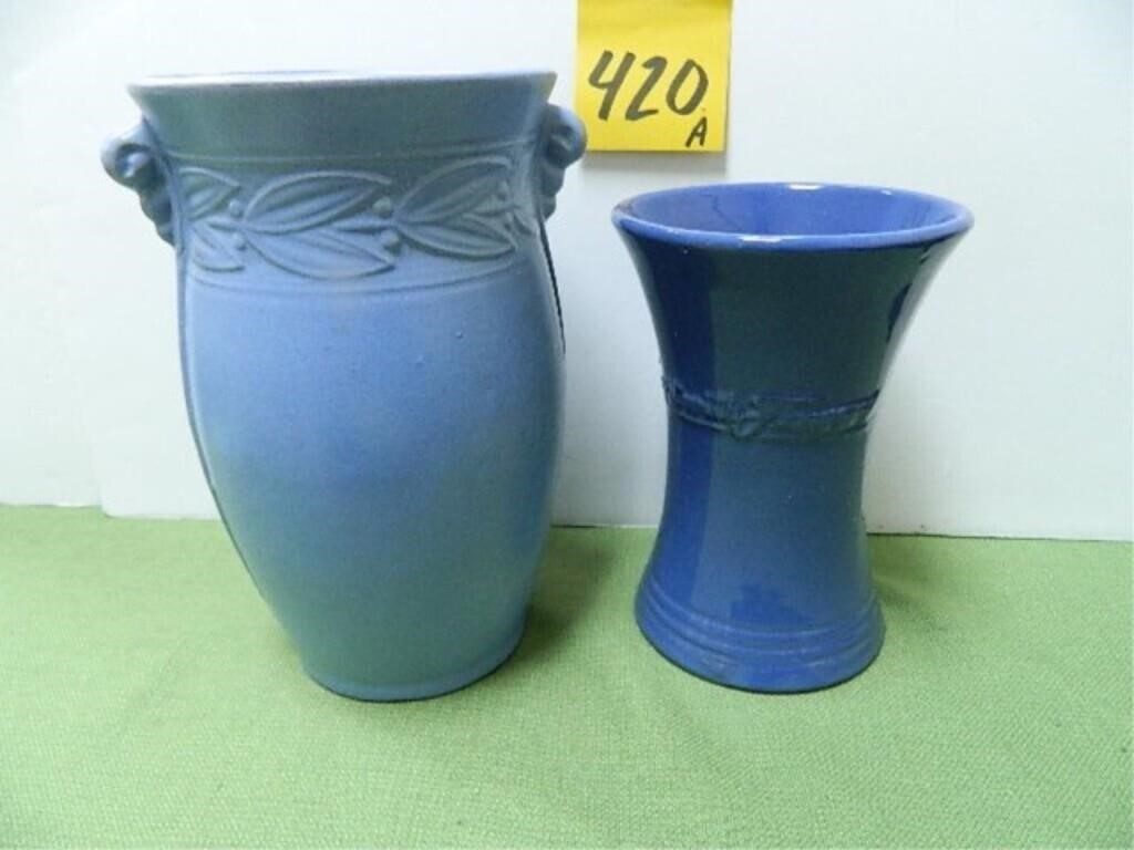 "Say it with Flowers" Blue Vase (8" Tall), plus