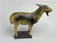 Early Antique Chalkware Goat.