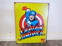 Captain America Metal Sign