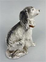 Early Antique Chalkware Spaniel Dog.