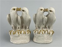 Early Antique Chalkware Eagle Love.