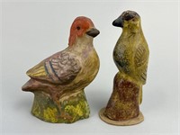 Early Antique Composition Bird Squeak Toys.