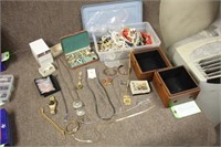 Assorted Costume Jewelry,  Watches, Copper