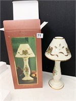 LENOX HOLIDAY TARTAN CANDLESTICK LAMP NEW BOXED
