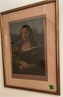 Mona Lisa Lithograph Print 22x29" Hel Braun Etc