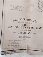 Geo. W. Eldridge's Chart D Cloth Map From Chatham