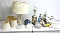 Variety of lamps and shades