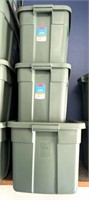(1) 31 &(2) 18 gal Rubbermaid totes