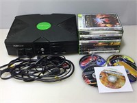 XBox Gaming Console w/ AV Cords & Games.