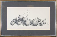Henry Libhart graphite "Turnips 1980" 18" x 27"