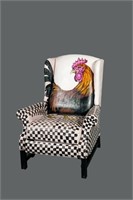 Eric Fausnacht painted chair "Rooster on