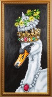 Artist Signed acrylic "Royal Goose" 53" x 29"