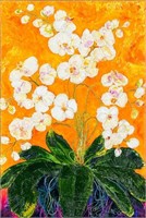 Paris Wyatt Llonzo "White Orchids" 36" x 24"