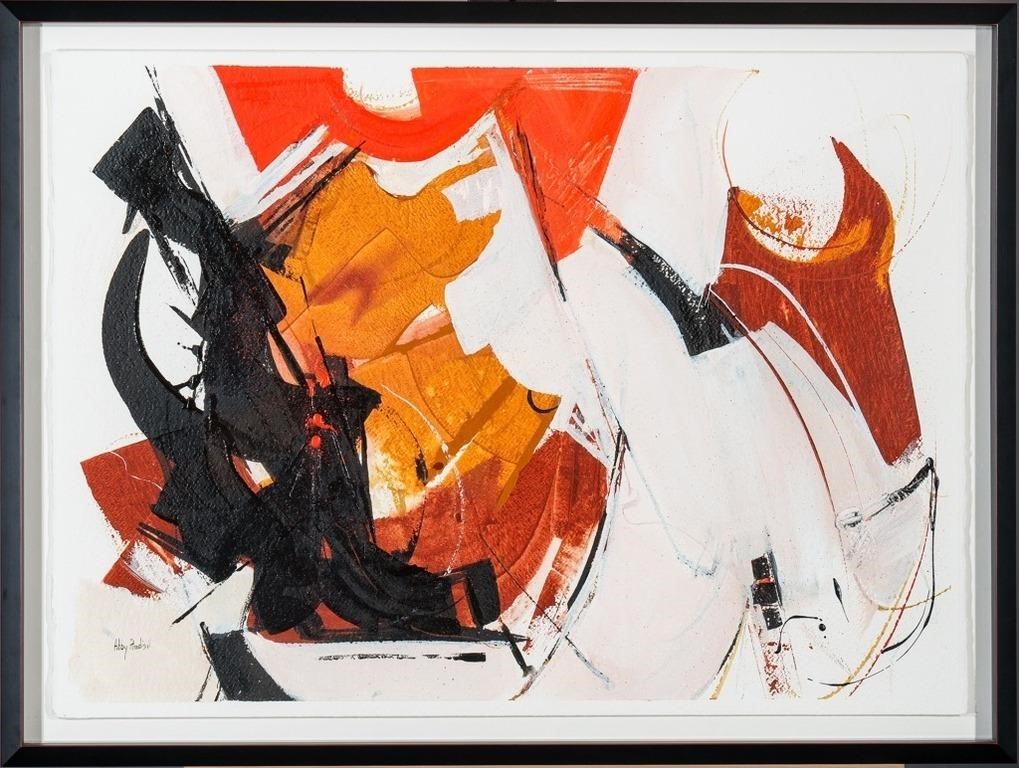 Abby Rudisill acrylic "Abstract" 34" x 25"