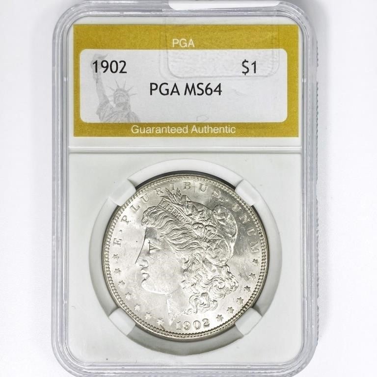1902 Morgan Silver Dollar PGA MS64