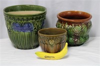 Majolica Pottery- Cashe Pots