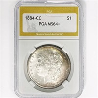 1884-CC Morgan Silver Dollar PGA MS64+