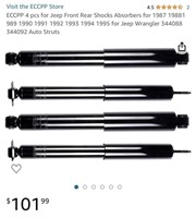 New ECCPP 4 pcs for Jeep Front Rear Shocks