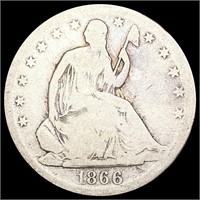 1866-S Seated Liberty Half Dollar NICELY