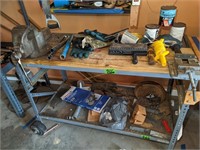 Metal Workbench, Chaz Parker 4-in Jaw Vise, Etc.