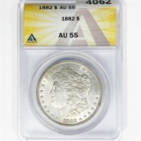 1882 Morgan Silver Dollar ANACS AU55