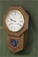 Montgomery Wards Wall Clock W/Key Works per Seller