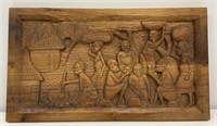 Carved Wooden African Plaque