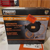 Freeman 1/2in x 65ft retractable hose reel