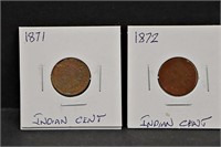 1871 & 1872 Indian Cents