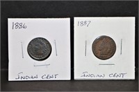 1886 & 1887 Indian Cents