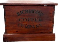 1900s Richmond Coffe Store Display Wooden Box.