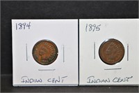 1894 & 1895 Indian Cents