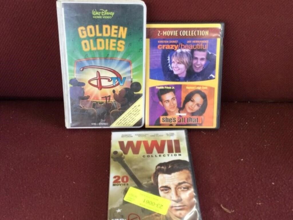2 DVD' AND 1 VHS TAPE