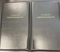 Two Sets Washington Mint Gold Foil Currency