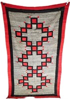 1900s Navajo Lazy Lines Native American Indian Rug