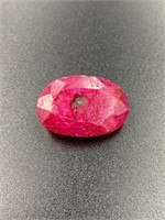 23.50 Carat Oval Cut Red Ruby GIA