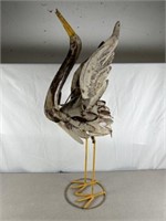 Swan metal art decoration. Approximately 40