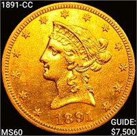 1891-CC $10 Gold Eagle
