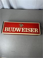 Anheuser Budweiser metal beer sign. Plugged in