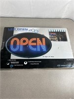 LED open sign, appears to be new in box