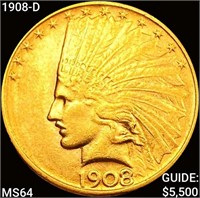 1908-D $10 Gold Eagle