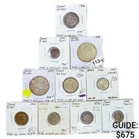 1870-1930 Japan Coinage w/ SILV (10 Coins)