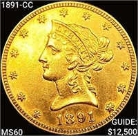 1891-CC $10 Gold Eagle