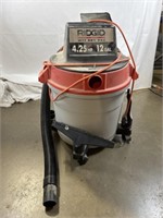 Ridgid wet dry shop vac, 12 gallon, 4.5 HP