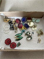 Costume jewelry, mostly earrings