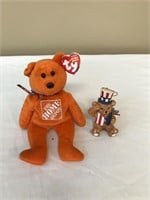 Home Depot Racing Beanie baby/ Ornament