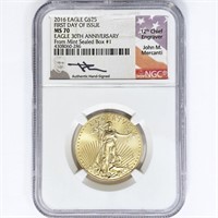 2016 US .50oz Gold $25 Eagle NGC MS70 1st Issue