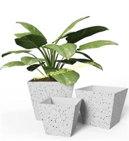 DECORLIFE $45 Retail 8"-12" Plant Pot Set,